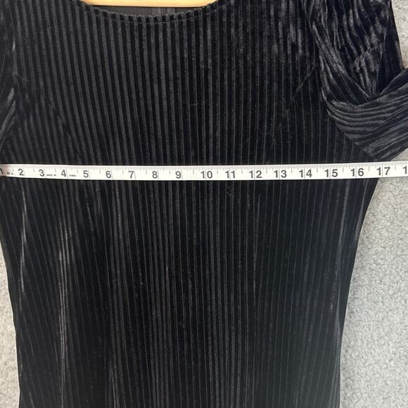 Oat New York Black Velvet Burnout Mini Dress SZ M NWT  Winter Anthropologie - Picture 4 of 10